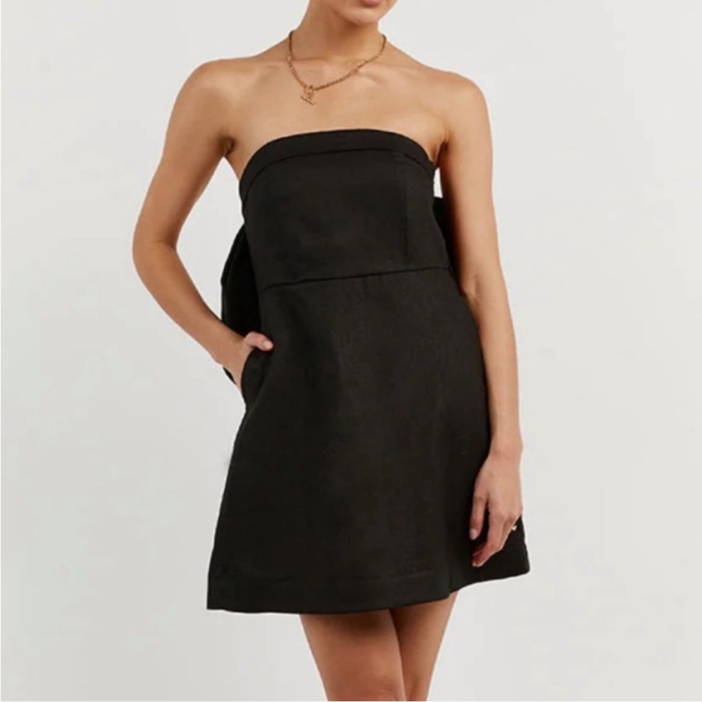 DISHH Bow Black mini dress